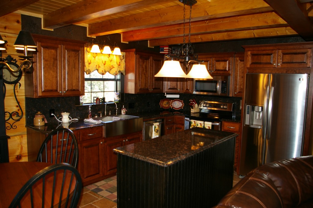 Cozy Kitchen in a Log Home