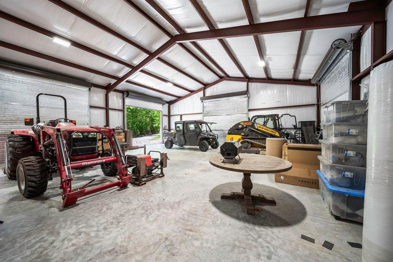 Interior of the large 40 by 60 metal shop building
