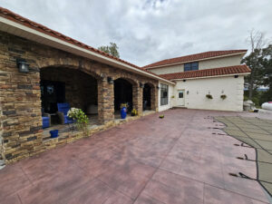 Stone-arched Back Porch