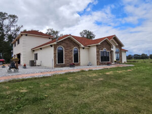 The home on open land near Marshall Arkansas