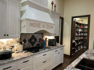 Range hood and backsplash